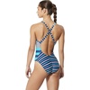 image:imageSpeedo Womens Swimsuit One Piece Prolt Relay Back PrintedDiscontinuedStellar Stripe Blue