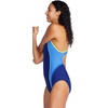 image:imageSpeedo Womens Swimsuit One Piece Quantum Splice Thin Strap High Cut SolidJacquard Cerulean Blue