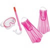 image:imageSpeedo Aqua Quest Swim Mask Snorkel amp Fins SetPink Frost