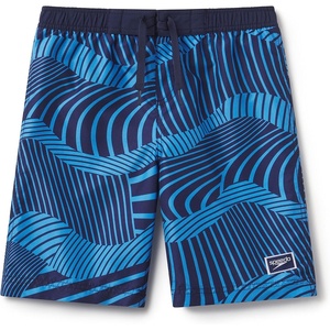 image:imageSpeedo Boys Swim Trunk Knee Length Boardshort EBoard PrintedCurrent Geo Azure Blue
