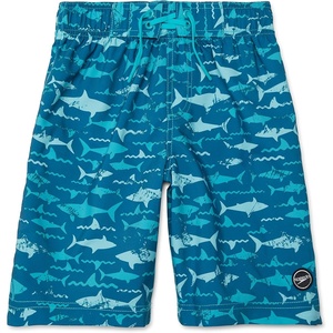 image:imageSpeedo Boys Swim Trunk Knee Length Boardshort EBoard PrintedSharks Ocean Depths