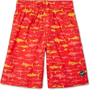 image:imageSpeedo Boys Swim Trunk Knee Length Boardshort EBoard PrintedSharks Vibrant Orange