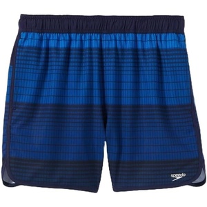 image:imageSpeedo Mens 55 Swim Trunks Peacoat Thread Print Navy Blue