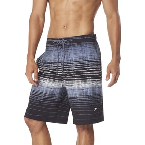 image:imageSpeedo Mens Swim Trunk Knee Length Boardshort Active Flex EBoard PrintedBlackGrey