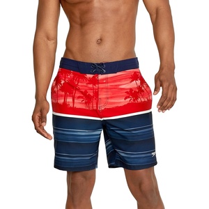image:imageSpeedo Mens Swim Trunk Knee Length Boardshort Bondi Striped18 Oasis High Risk Red