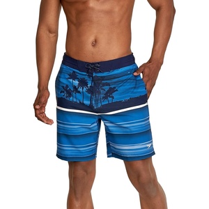 image:imageSpeedo Mens Swim Trunk Knee Length Boardshort Bondi Striped18 Oasis Peacoat