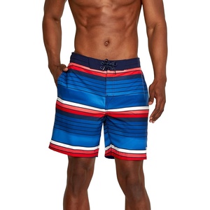 image:imageSpeedo Mens Swim Trunk Knee Length Boardshort Bondi Striped18 Seafaring High Risk Red