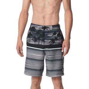 image:imageSpeedo Mens Swim Trunk Knee Length Boardshort Bondi Striped20 Oasis Anthracite