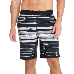 image:imageSpeedo Mens Swim Trunk Knee Length Boardshort Bondi Striped20 Stripe Black