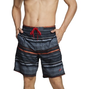 image:imageSpeedo Mens Swim Trunk Knee Length Boardshort Bondi StripedBlackGrey Stripe