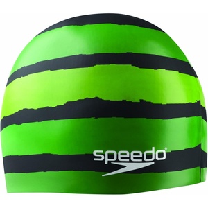 image:imageSpeedo UnisexAdult Swim Cap Silicone  Manufacturer DiscontinuedBlackGreen