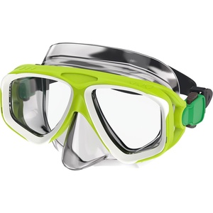 image:imageSpeedo UnisexAdult Swim Snorkel Dive Mask AntiFog with Nose Cover Adventure SeriesM Lime GreenClear