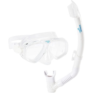 image:imageSpeedo UnisexAdult Swim Snorkel Dive Mask AntiFog with Nose Cover Adventure SeriesMS BlackWhite