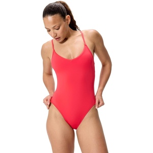 image:imageSpeedo Womens Swimsuit One Piece Essentials with Removable Cups Soft FabricV Legend Red