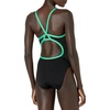 image:imageSpeedo Girls Swimsuit One Piece Endurance Flyback Solid Youth Team ColorsBlackBright Green