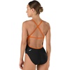 image:imageSpeedo Womens Launch Splice Crossback One Piece SwimsuitBlackOrange