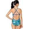 image:imageSpeedo Womens Swimsuit One Piece Prolt Cross Back Printed Adult Team ColorsWave BlueGreen