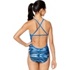 image:imageSpeedo Womens Swimsuit One Piece Prolt Cross Back Printed Adult Team ColorsWave Speedo Blue