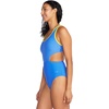 image:imageSpeedo Womens Swimsuit One Piece Racerback Cut OutJacquard Sevres Blue