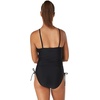 image:imageSpeedo Womens Womens Swimsuit One Piece Powerflex Shirred Thin Strap Contemporary CutAnthracite