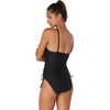 image:imageSpeedo Womens Womens Swimsuit One Piece Powerflex Shirred Thin Strap Contemporary CutAnthracite