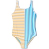 image:imageSpeedo Girls Swimsuit One Piece Thin StrapsMariner Stripe Mandarin