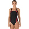 image:imageSpeedo Powerflex Eco Taper Splice Pulse Back Onepiece SwimsuitBlackRed