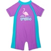 image:imageSpeedo UnisexChild Swimsuit One Piece Short Sleeve Rashguard Begin to Swim Print