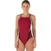image:imageSpeedo Womens Launch Splice Crossback One Piece SwimsuitMaroonBlack