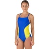 image:imageSpeedo Womens Power Flex Eco Revolve Splice Energy Back One Piece SwimsuitSapphireGold