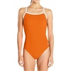 image:imageSpeedo Womens Swimsuit One Piece Endurance Flyback Solid Adult Team Colors  DiscontinuedSpeedo Orange