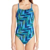 image:imageSpeedo Womens Swimsuit One Piece Endurance Free Back Printed Adult Team ColorsDiscontinuedAngles BlueGreen