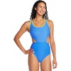 image:imageSpeedo Womens Swimsuit One Piece Racerback Cut OutJacquard Sevres Blue