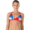 image:imageSpeedo Womens Swimsuit Top Triangle Bikini Endurance Lite Tie Back PrintDiscontinuedBlueRed