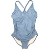 image:imageSpeedo Womens VNeck One Piece Swimsuit with Underwire Black 10Blue Smoke