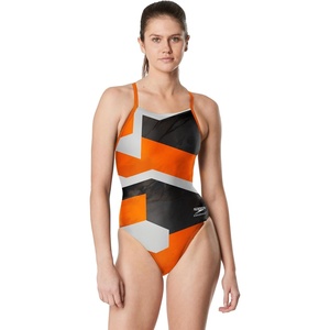 image:imageSpeedo Girls Swimsuit One Piece Endurance Flyback Solid Youth Team ColorsTeam Orange