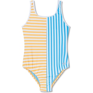 image:imageSpeedo Girls Swimsuit One Piece Thin StrapsMariner Stripe Mandarin