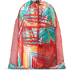 image:imageSpeedo UnisexAdult Drawstring Deluxe Ventilator Mesh Equipment BagMolten Lava Multi Leaves