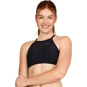 image:imageSpeedo Womens High Neck Top Bikini Top black Small2022 Speedo Black