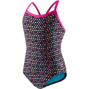 image:imageSpeedo Womens Swimsuit One Piece Prolt Propel Back PrintedDiscontinuedBlackHot Coral