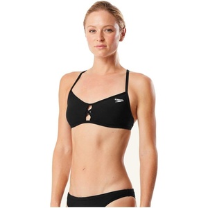image:imageSpeedo Womens Swimsuit Top Bikini Endurance Lite Tie Back SolidNew Speedo Black
