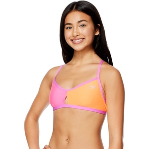 image:imageSpeedo Womens Swimsuit Top Bikini Endurance Lite Tie Back SolidPink Glo