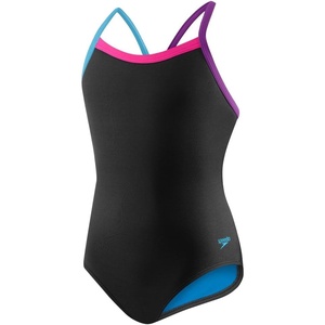image:imageSpeedo Womens Swimsuit One Piece Prolt Propel Back SolidBlueBlack