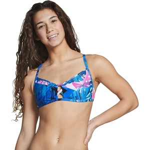 image:imageSpeedo Womens Swimsuit Top Bikini Endurance Lite Tie Back PrintPansy Purple