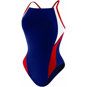 image:imageSpeedo Girls Swimsuit One Piece Endurance Cross Back Solid Youth Team ColorsNavyRedWhite