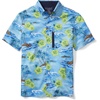 image:imageSpeedo Mens Uv Swim Shirt Hybrid Button DownBlue Lemonade