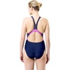 image:imageSpeedo Womens Swimsuit One Piece Creora Highclo Quantum Splice High Cut SolidRib PeacoatNeon Jelly