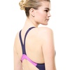 image:imageSpeedo Womens Swimsuit One Piece Creora Highclo Quantum Splice High Cut SolidRib PeacoatNeon Jelly