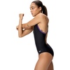 image:imageSpeedo Womens Swimsuit One Piece Endura Soft Classic Cut Solid AdultTurn Team BlackPurple