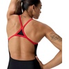 image:imageSpeedo Womens Swimsuit One Piece Endura Soft Classic Cut Solid AdultTurn Team BlackRed